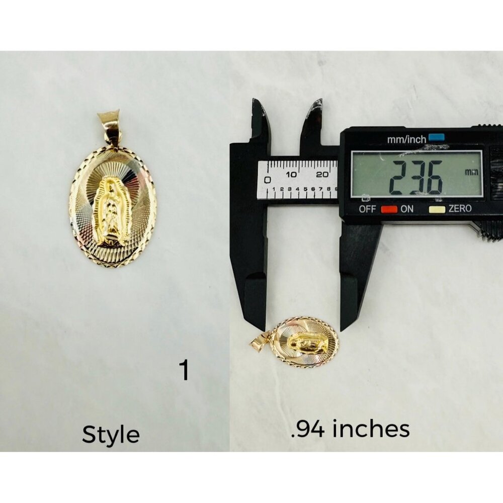 10k gold pendant Virgin Mary - Dije en oro virgen de Guadalupe